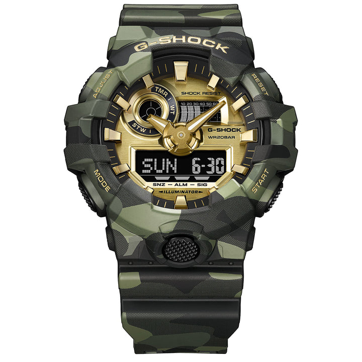 G-SHOCK ボールドカモシリーズ カモフラージュ & ゴールド GA-700CMG-3AJF メンズ 電池式 ビッグケース アナデジ 樹脂バンド