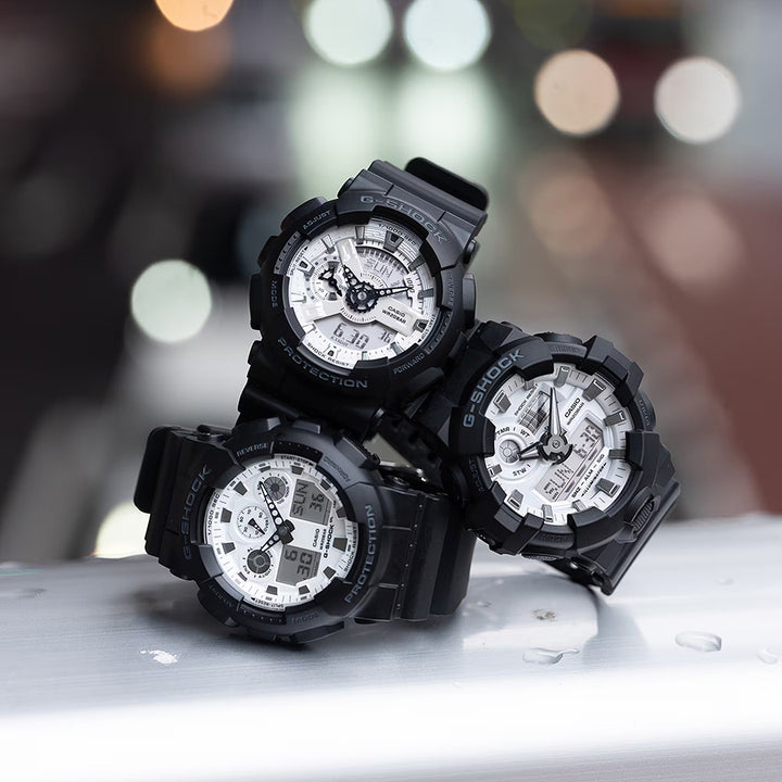 G-SHOCK ブラック&ブリリアントホワイト GA-700WD-1AJF メンズ 腕時計 電池式 ビッグケース アナデジ 樹脂バンド 国内正規品 カシオ