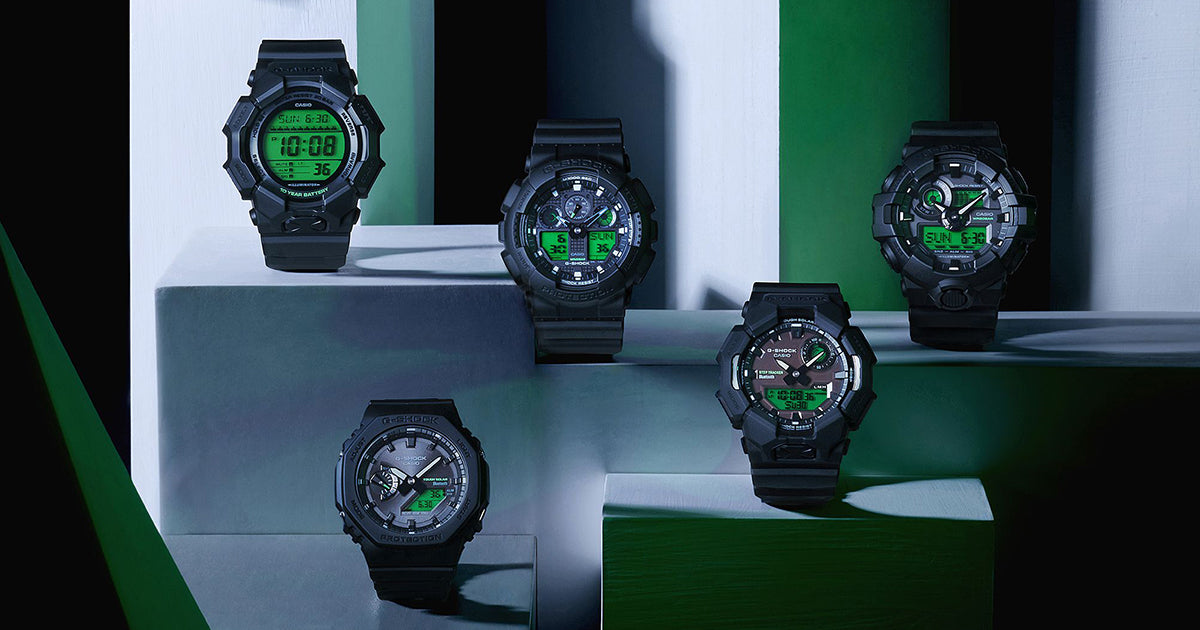 G-SHOCK ブラック&エレクトログリーン GA-B010BEG-1AJF メンズ