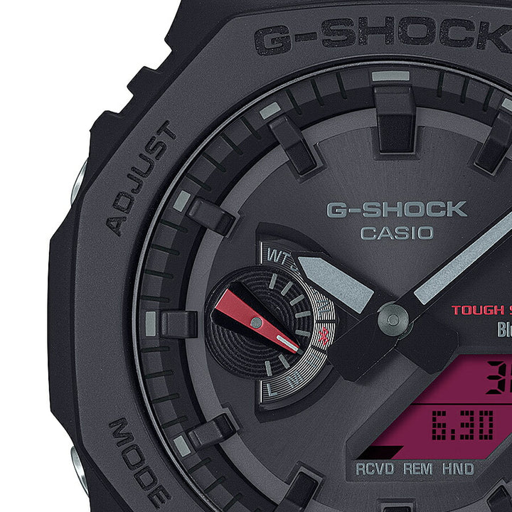 G-SHOCK ブラック&ボールドレッド GA-B2100BBR-1AJF メンズ ソーラー Bluetooth オクタゴン アナデジ カラー液晶