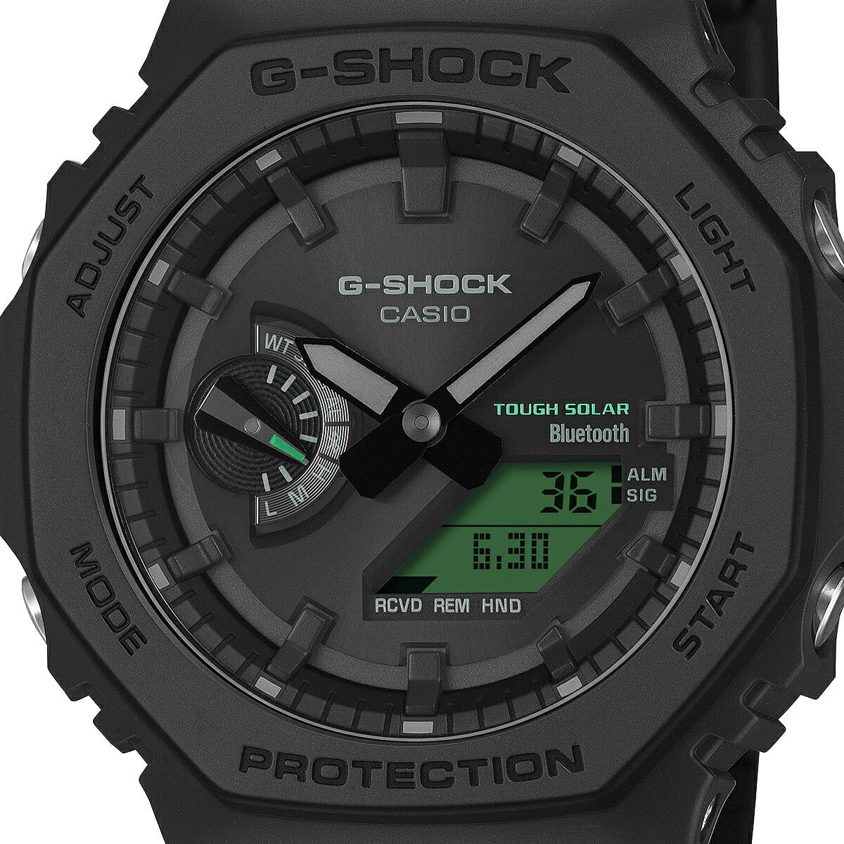 G-SHOCK ブラック&エレクトログリーン GA-B2100BEG-1AJF メンズ