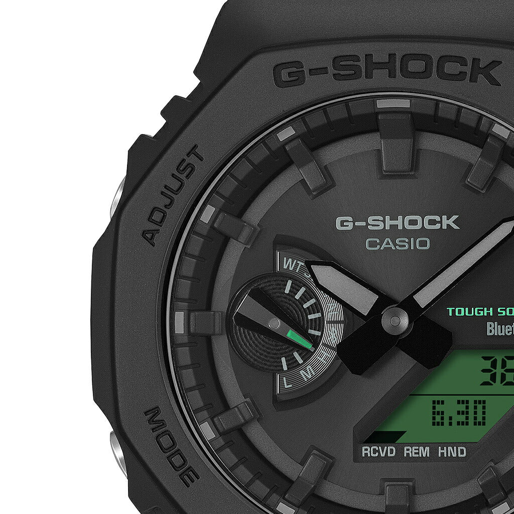 G-SHOCK ブラック&エレクトログリーン GA-B2100BEG-1AJF メンズ ソーラー Bluetooth オクタゴン アナデジ カラー液晶