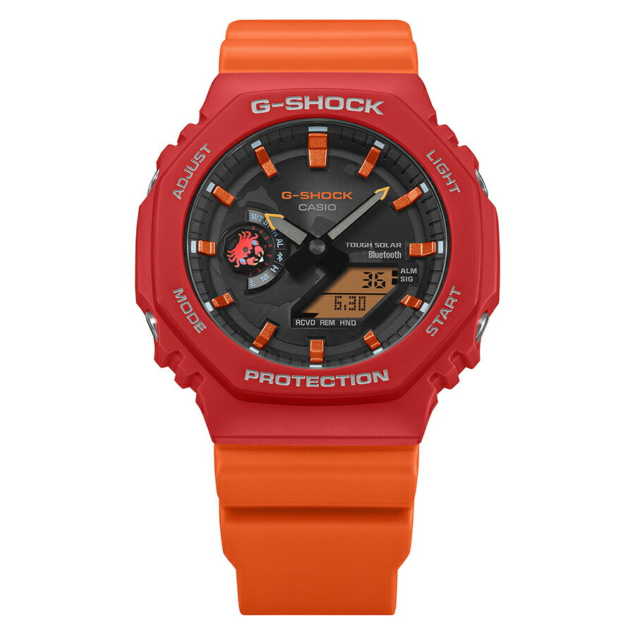 G-SHOCK チャールズ・ダーウィン財団 コラボレーションモデル ガラパゴスベニイワガニ GA-B2100DF-4AJR メンズ ソーラー Bluetooth オクタゴン