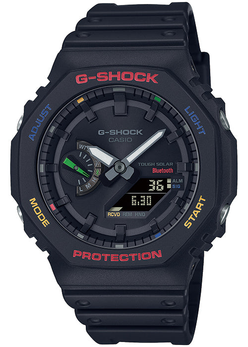 G-SHOCK MULTICOLOR ACCENTS マルチカラーアクセントシリーズ GA-B2100FC-1AJF メンズ 腕時計 ソーラー Bluetooth オクタゴン アナデジ 反転液晶 ブラック 国内正規品 カシオ