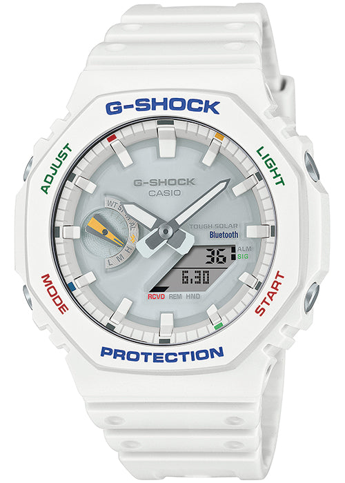 G-SHOCK MULTICOLOR ACCENTS マルチカラーアクセントシリーズ GA-B2100FC-7AJF メンズ 腕時計 ソーラー Bluetooth オクタゴン アナデジ 反転液晶 ホワイト 国内正規品 カシオ