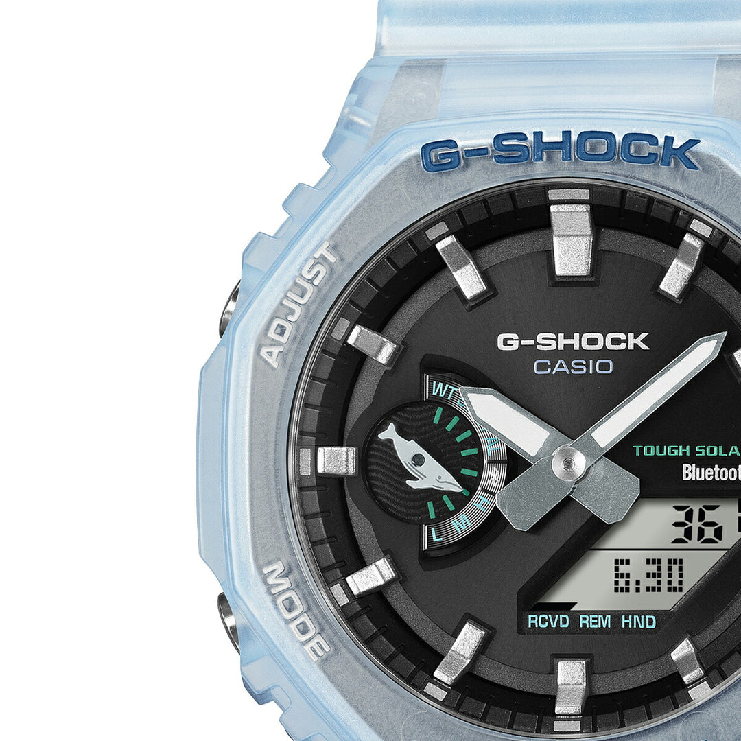 G-SHOCK アイサーチ・ジャパン コラボレーションモデル 2026 オクタゴン GA-B2100KB-2AJR メンズ ソーラー Bluetooth アナデジ 樹脂バンド イルクジ