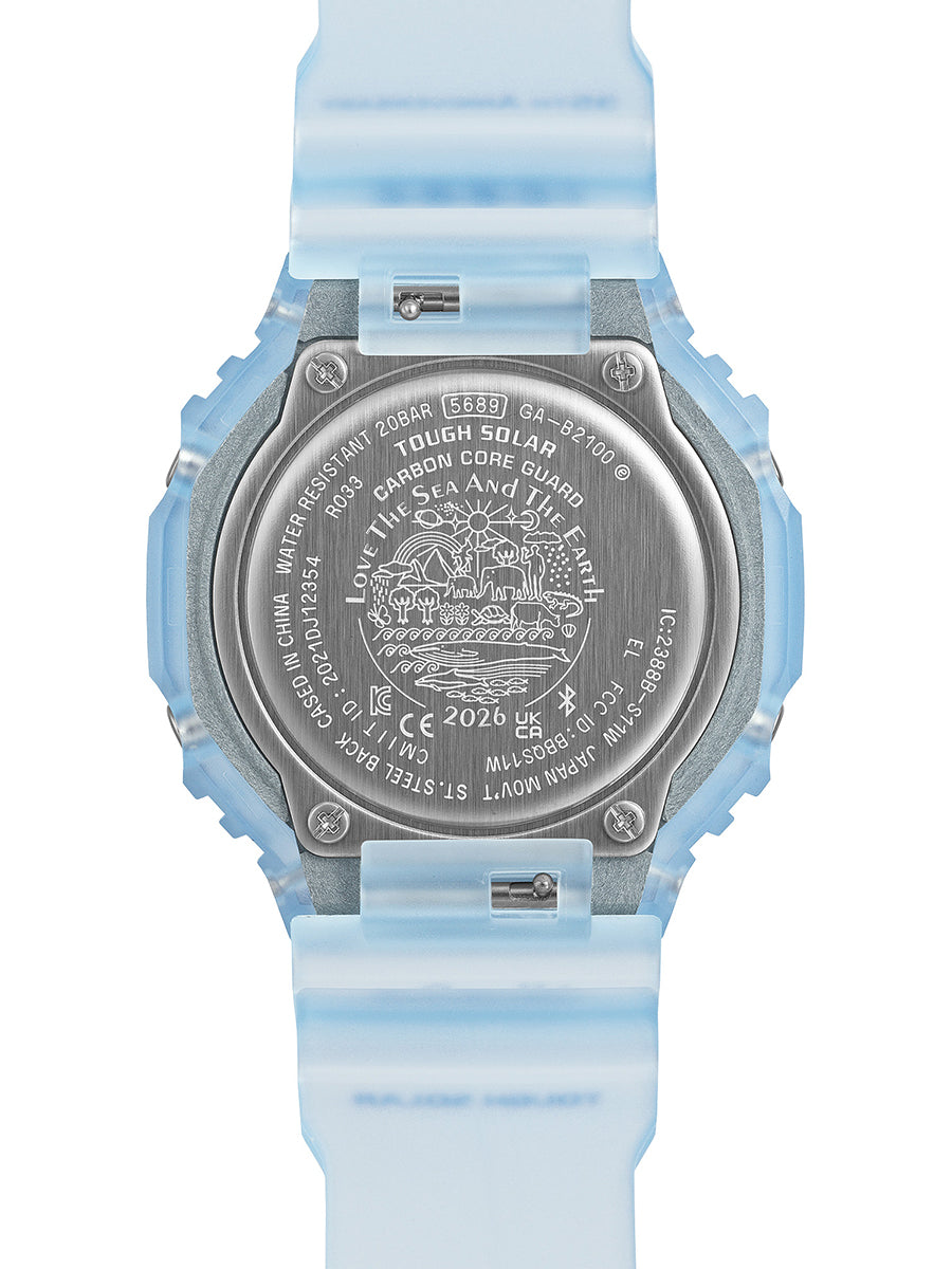 G-SHOCK アイサーチ・ジャパン コラボレーションモデル 2026 オクタゴン GA-B2100KB-2AJR メンズ ソーラー Bluetooth アナデジ 樹脂バンド イルクジ