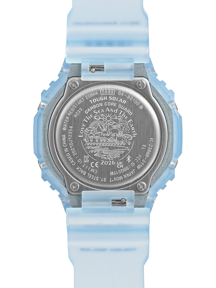 G-SHOCK アイサーチ・ジャパン コラボレーションモデル 2026 オクタゴン GA-B2100KB-2AJR メンズ ソーラー Bluetooth アナデジ 樹脂バンド イルクジ