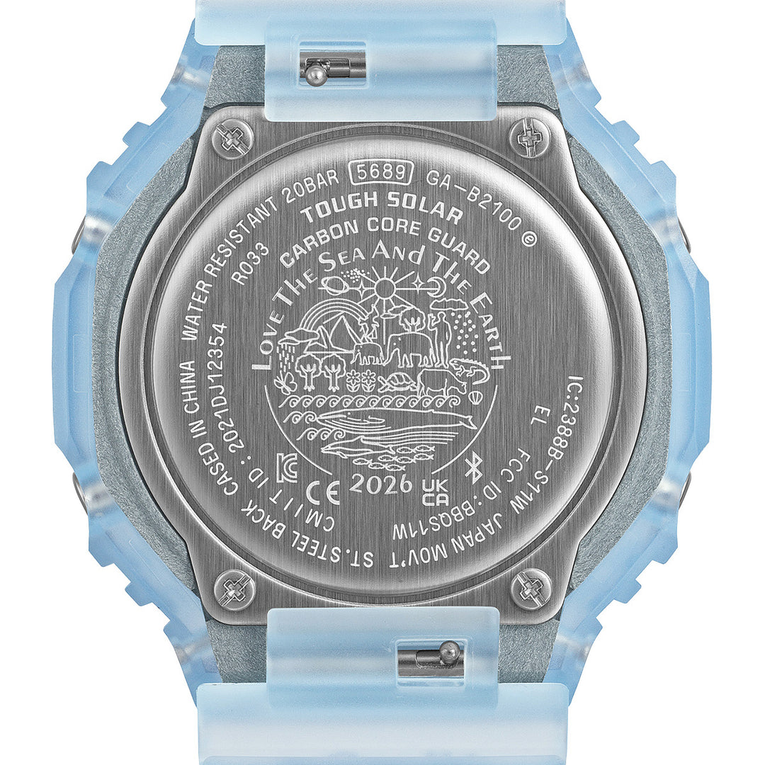 G-SHOCK アイサーチ・ジャパン コラボレーションモデル 2026 オクタゴン GA-B2100KB-2AJR メンズ ソーラー Bluetooth アナデジ 樹脂バンド イルクジ