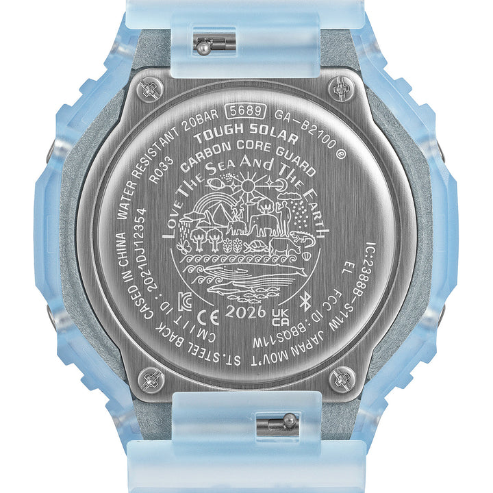 G-SHOCK アイサーチ・ジャパン コラボレーションモデル 2026 オクタゴン GA-B2100KB-2AJR メンズ ソーラー Bluetooth アナデジ 樹脂バンド イルクジ