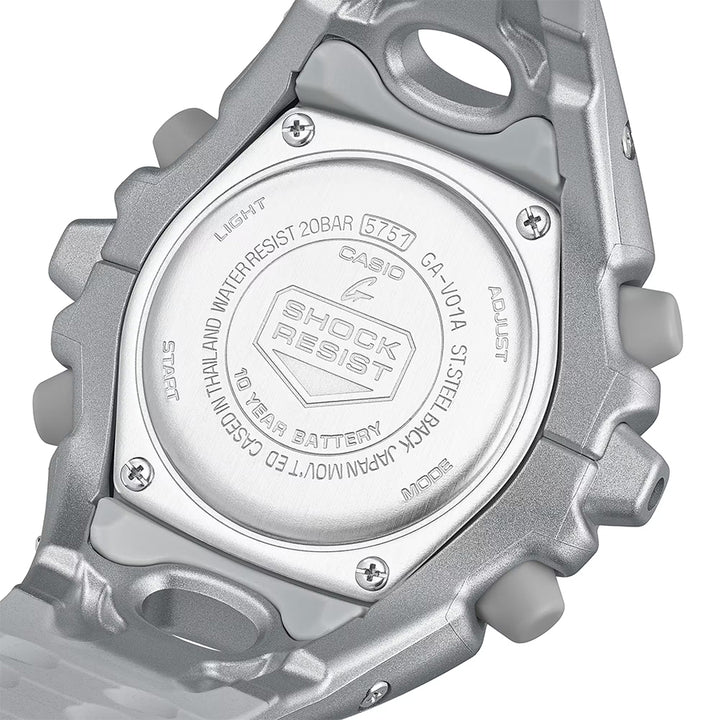 G-SHOCK GA-V01A メタリックシルバー GA-V01A-8AJF メンズ 電池式 アナデジ 樹脂バンド 国内正規品 カシオ