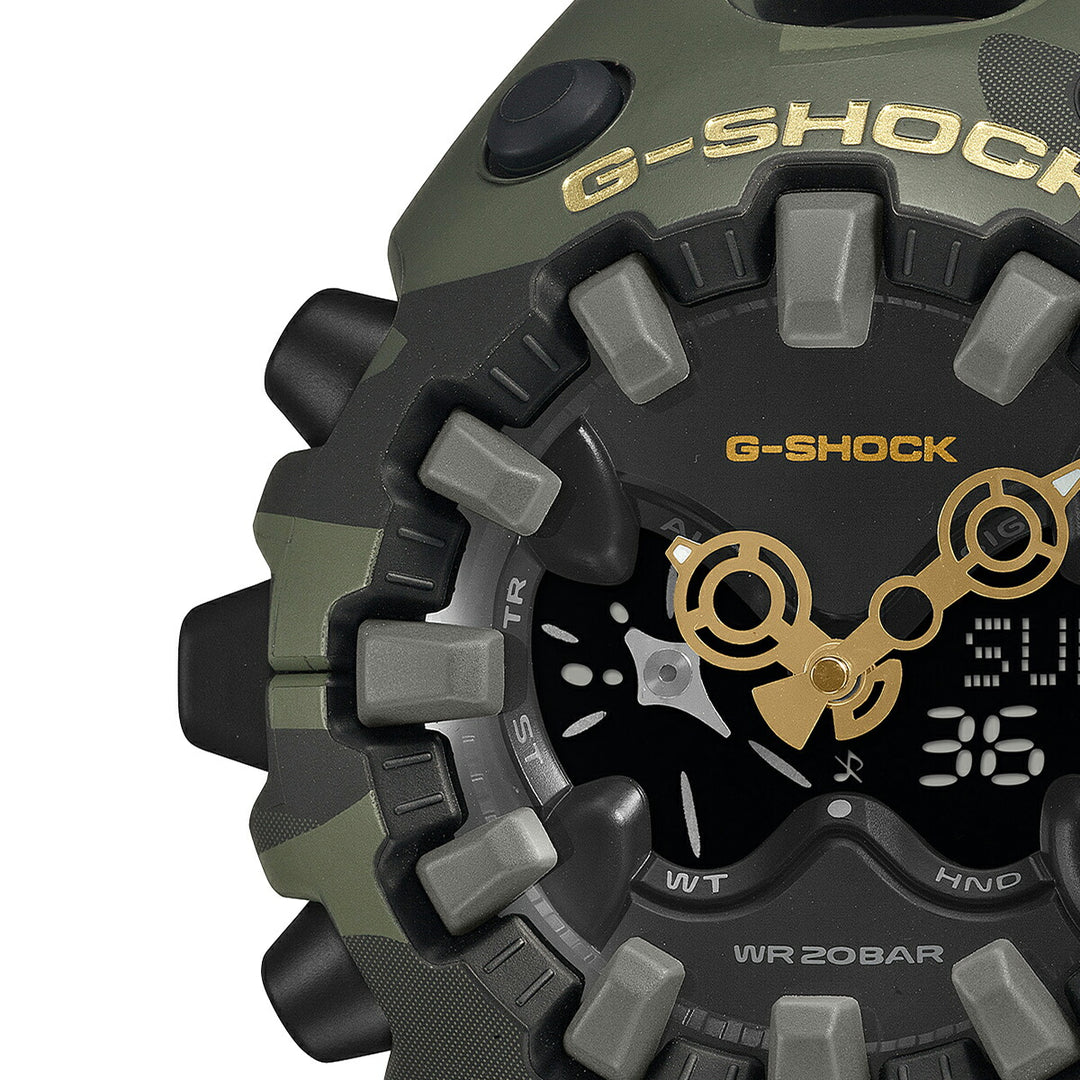 G-SHOCK ボールドカモシリーズ カモフラージュ & ゴールド GA-V01CMG-3AJF メンズ 電池式 アナデジ 樹脂バンド 反転液晶