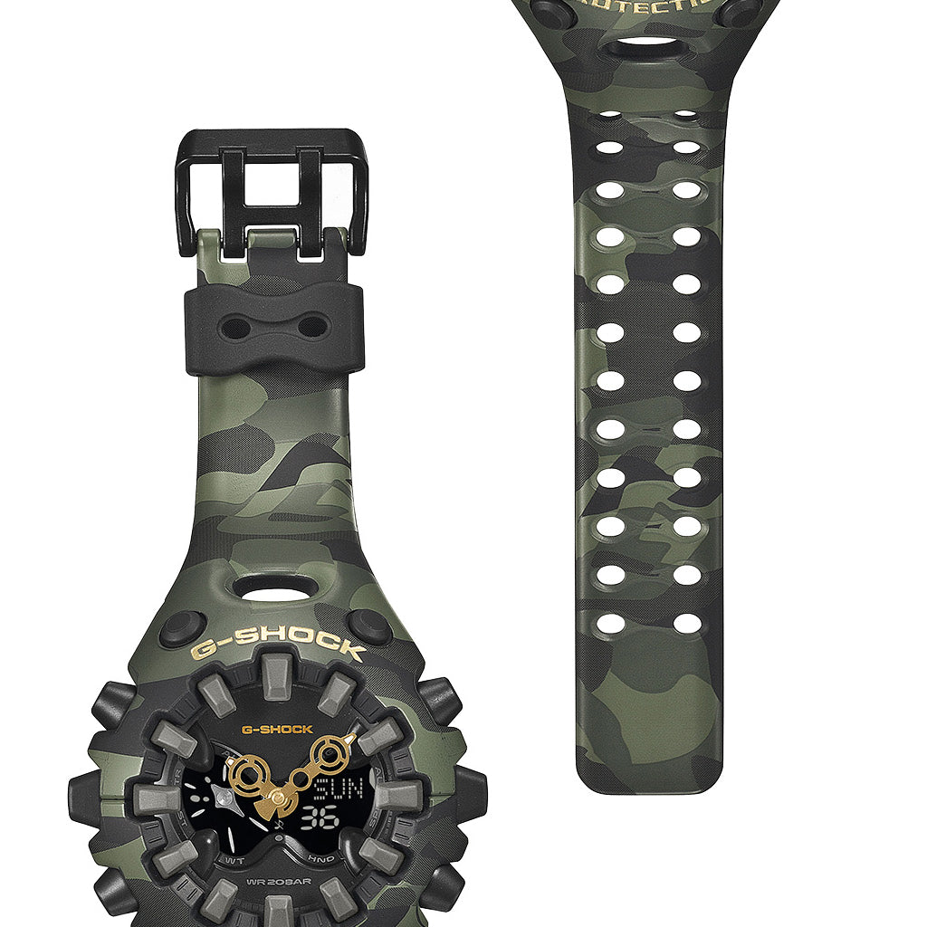 G-SHOCK ボールドカモシリーズ カモフラージュ & ゴールド GA-V01CMG-3AJF メンズ 電池式 アナデジ 樹脂バンド 反転液晶