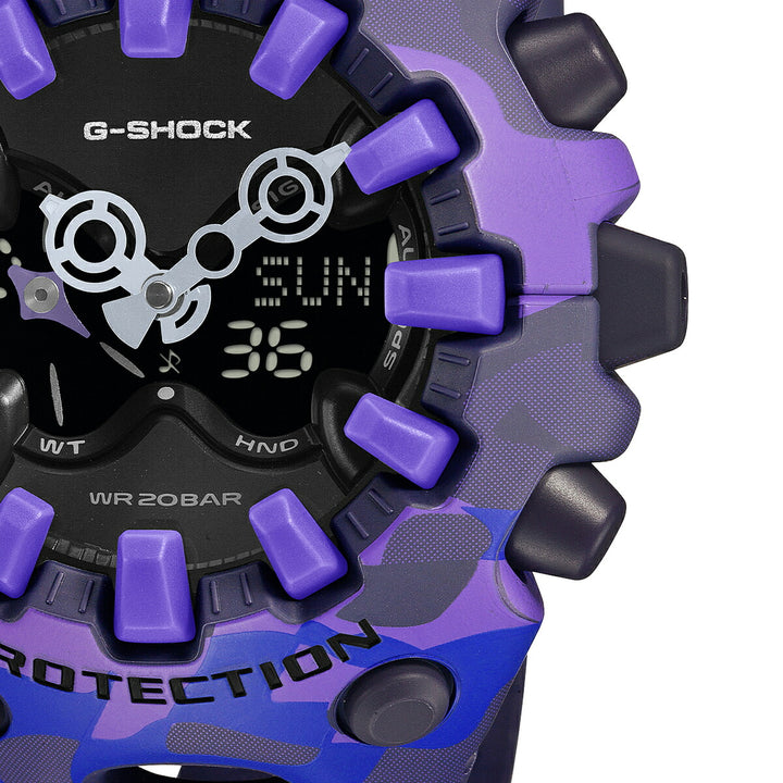 G-SHOCK ボールドカモシリーズ カラーカモフラージュ パープル GA-V01CMG-6AJF メンズ 電池式 アナデジ 樹脂バンド 反転液晶