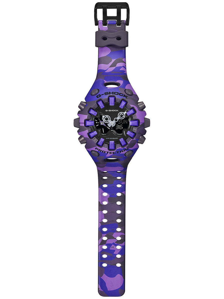 G-SHOCK ボールドカモシリーズ カラーカモフラージュ パープル GA-V01CMG-6AJF メンズ 電池式 アナデジ 樹脂バンド 反転液晶