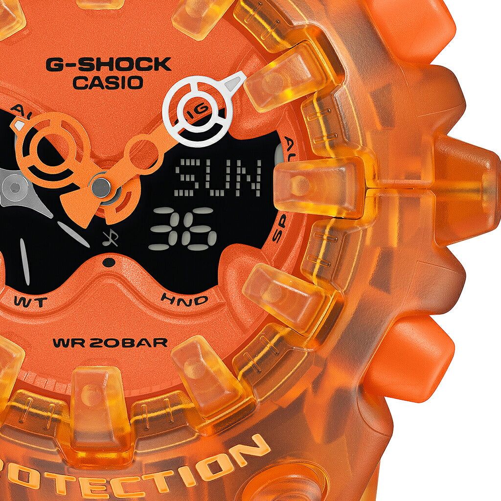 G-SHOCK GA-V01 TRANSPARENT PACK スケルトン オレンジ GA-V01SKE-4AJF メンズ 電池式 アナデジ 樹脂バンド 反転液晶