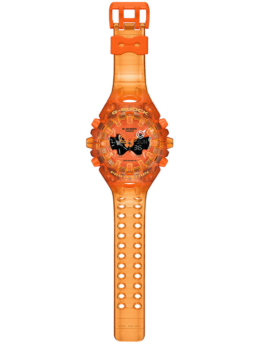 CASIO G-SHOCK スケルトン オレンジ文字盤 腕時計 G-SHOCK GA-V01 TRANSPARENT PACK スケルトン オレンジ GA-V01SKE-4AJF