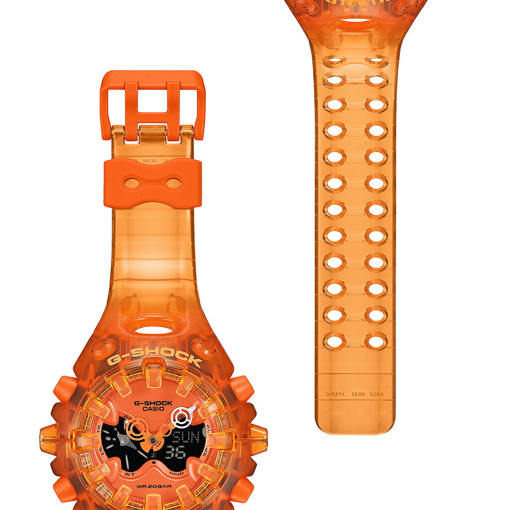G-SHOCK GA-V01 TRANSPARENT PACK スケルトン オレンジ GA-V01SKE-4AJF メンズ 電池式 アナデジ 樹脂バンド 反転液晶
