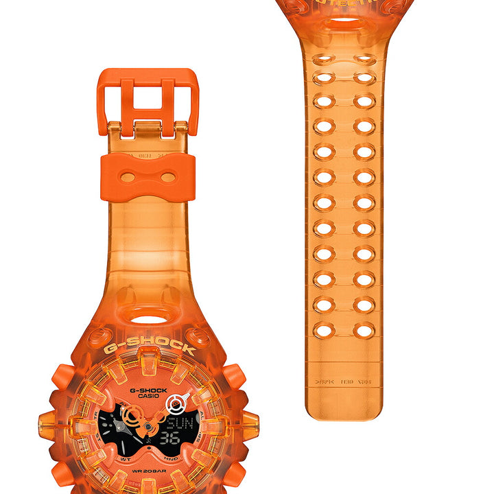 G-SHOCK GA-V01 TRANSPARENT PACK スケルトン オレンジ GA-V01SKE-4AJF メンズ 電池式 アナデジ 樹脂バンド 反転液晶