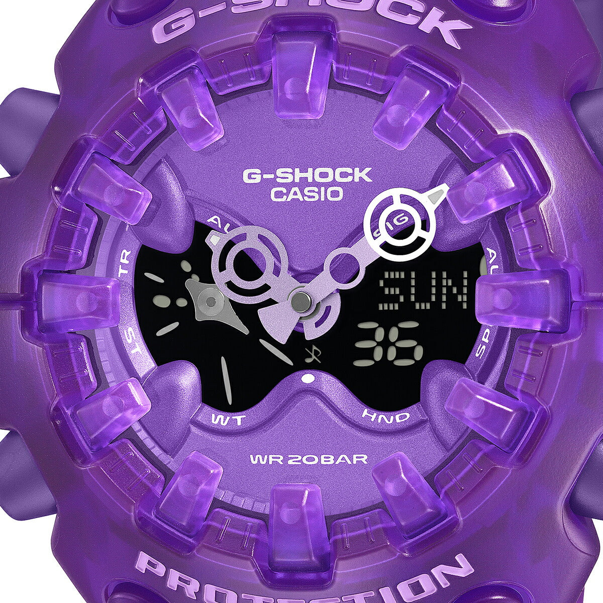 3月6日発売》G-SHOCK GA-V01 TRANSPARENT PACK スケルトン パープル GA