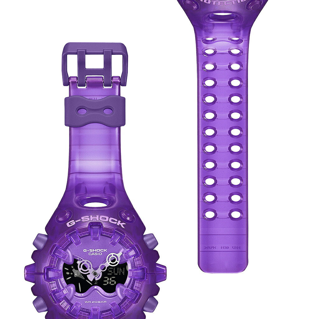 G-SHOCK GA-V01 TRANSPARENT PACK スケルトン パープル GA-V01SKE-6AJF メンズ 電池式 アナデジ 樹脂バンド 反転液晶