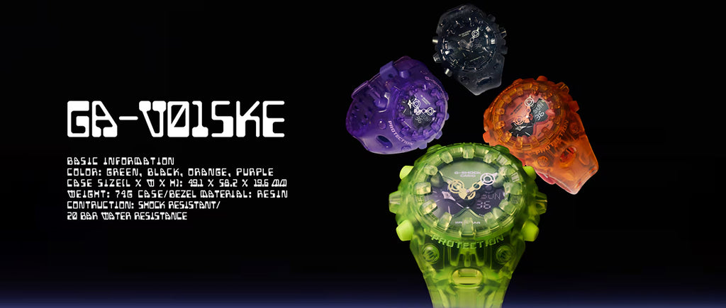 G-SHOCK GA-V01 TRANSPARENT PACK スケルトン パープル GA-V01SKE-6AJF メンズ 電池式 アナデジ 樹脂バンド 反転液晶
