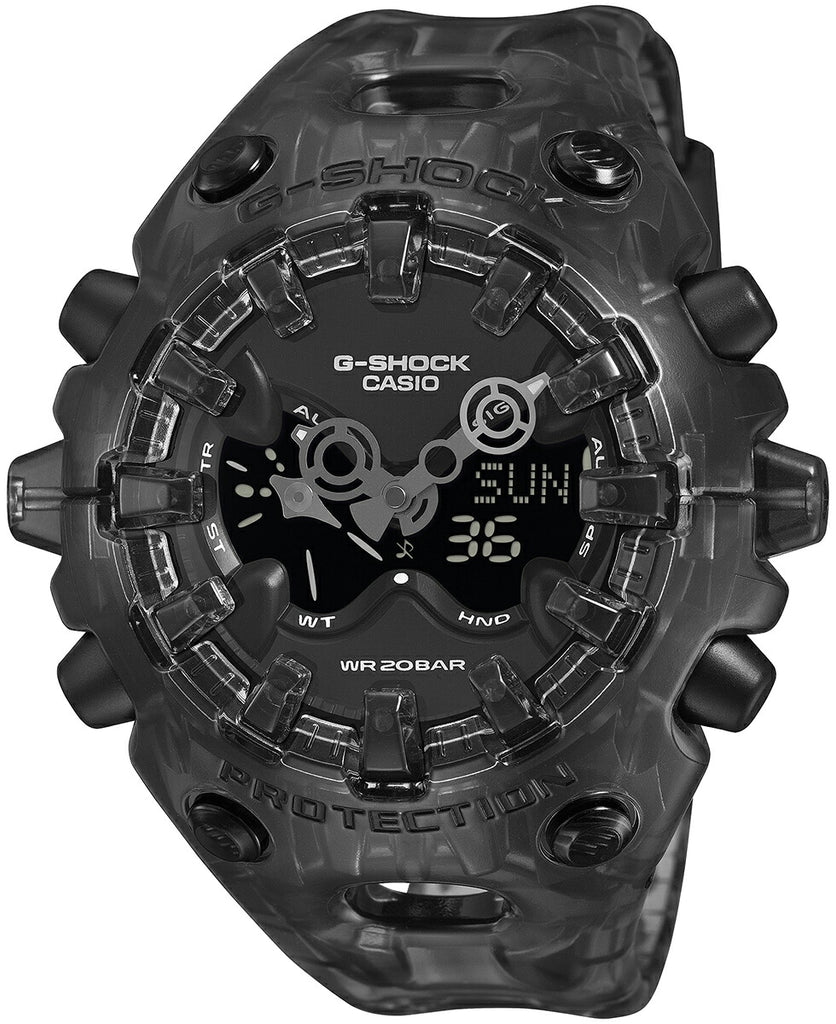 (JKAYN)G-SHOCK ga-v01ske カスタム美品 G-SHOCK GA-V01 TRANSPARENT PACK スケルトン グレー GA-V01SKE-8AJF