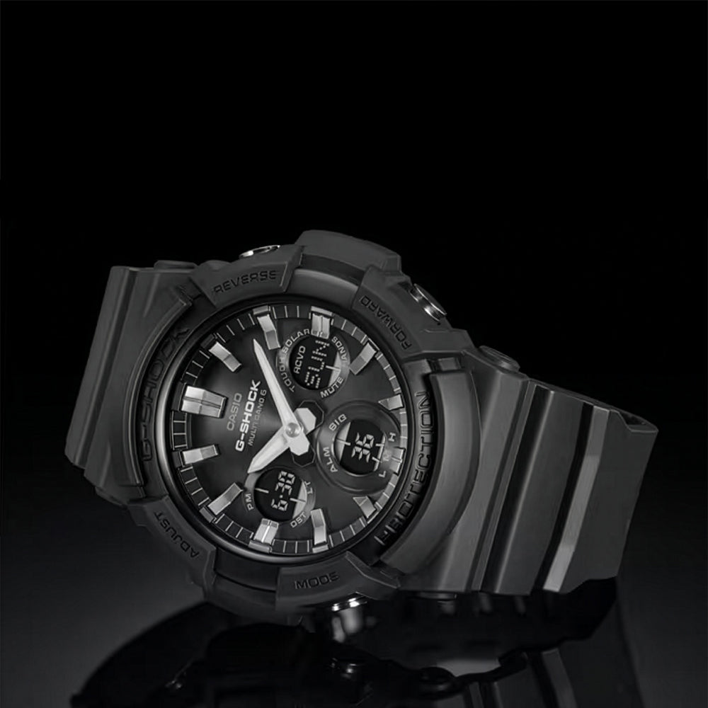 G-SHOCK GAW-100B-1AJF メンズ 電波ソーラー アナデジ ブラック ビッグケース 反転液晶