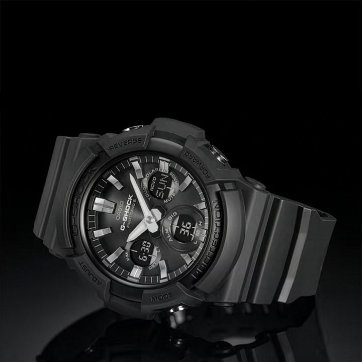 G-SHOCK GAW-100B-1AJF メンズ 電波ソーラー アナデジ ブラック ビッグケース 反転液晶