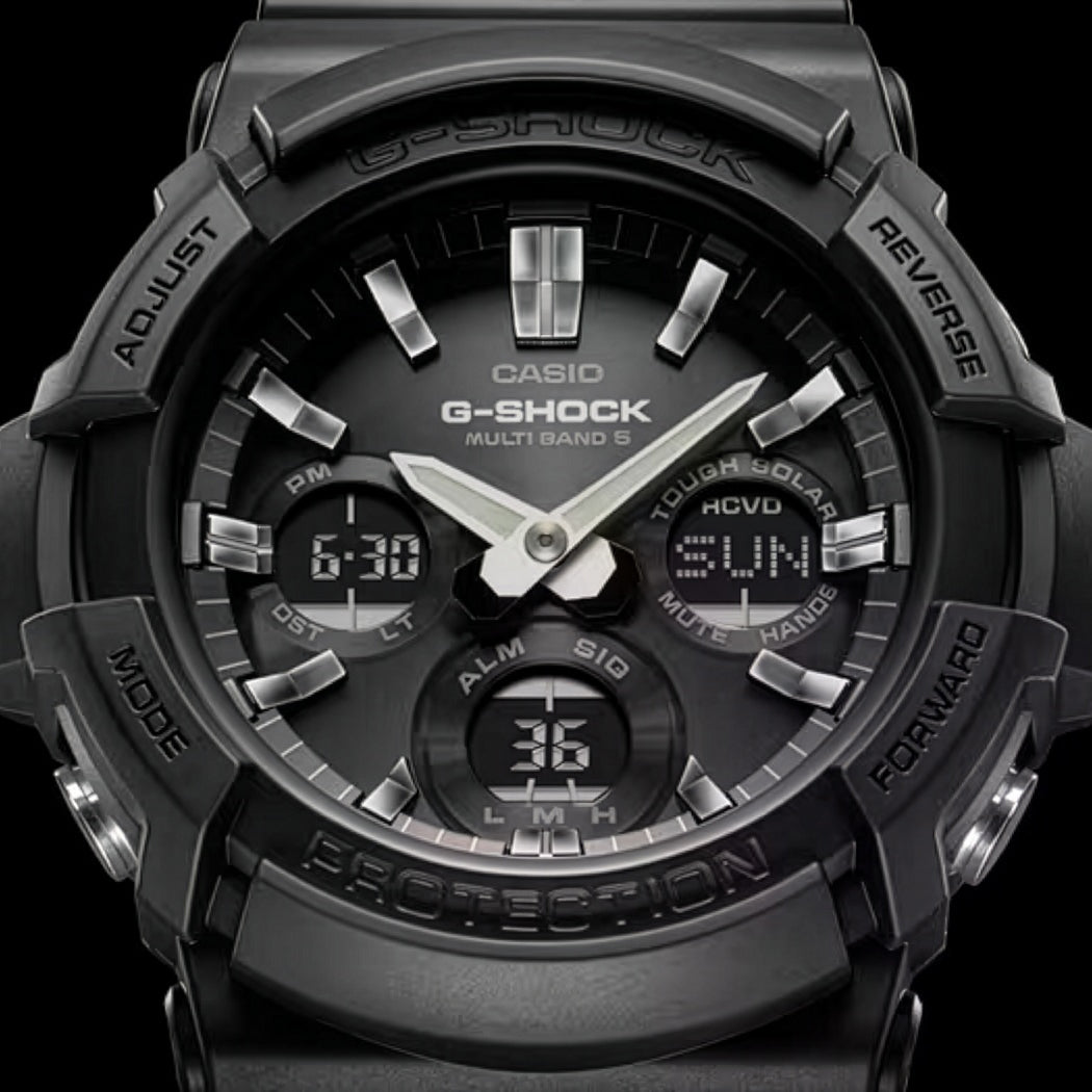 G-SHOCK GAW-100B-1AJF メンズ 電波ソーラー アナデジ ブラック ビッグ