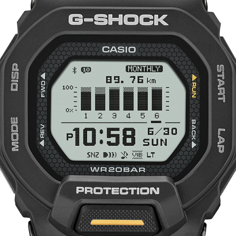 G-SHOCK G-SQUAD ポジティブ表示 MIP液晶 GBD-200-1A1JF メンズ 電池式