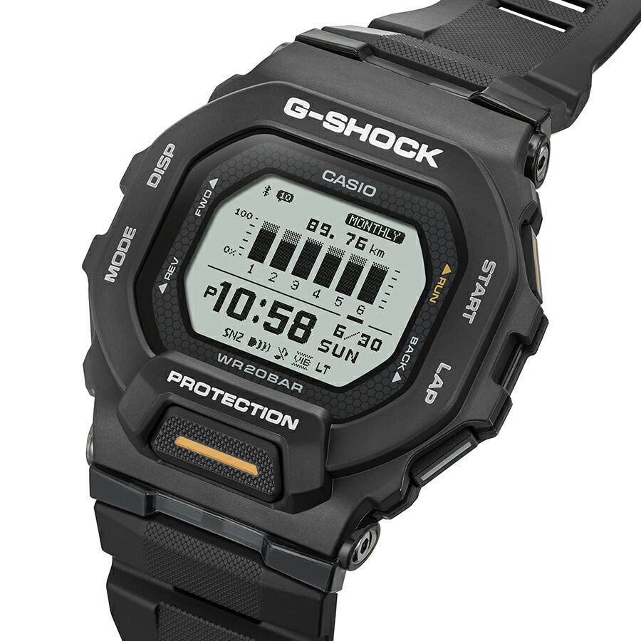 G-SHOCK G-SQUAD ポジティブ表示 MIP液晶 GBD-200-1A1JF メンズ 電池式 Bluetooth デジタル 樹脂バンド ブラック