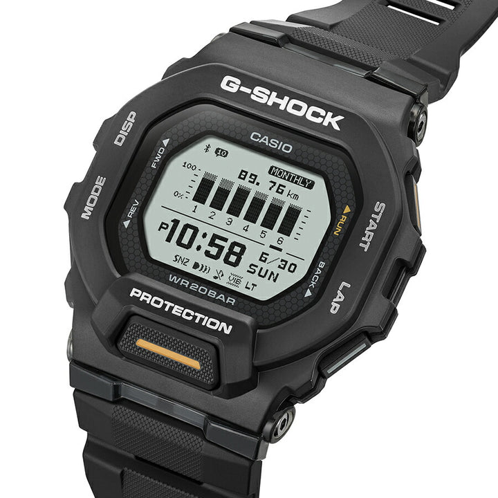 G-SHOCK G-SQUAD ポジティブ表示 MIP液晶 GBD-200-1A1JF メンズ 電池式 Bluetooth デジタル 樹脂バンド ブラック