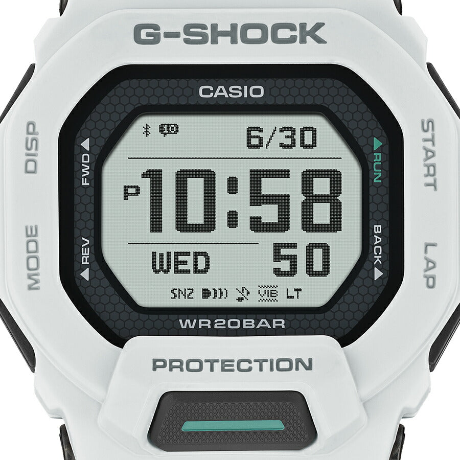 G-SHOCK G-SQUAD ポジティブ表示 MIP液晶 GBD-200-7JF メンズ 電池式 Bluetooth デジタル 樹脂バンド ホワイト