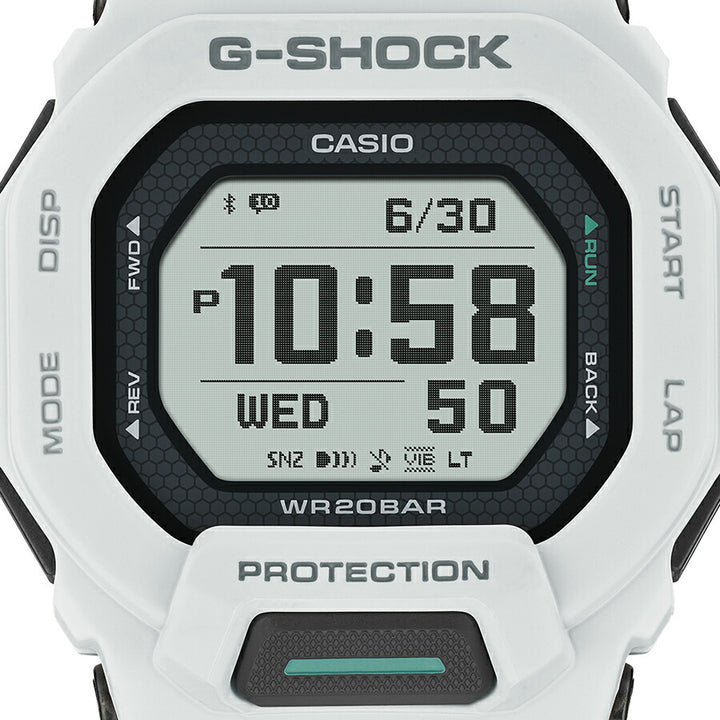 G-SHOCK G-SQUAD ポジティブ表示 MIP液晶 GBD-200-7JF メンズ 電池式 Bluetooth デジタル 樹脂バンド ホワイト