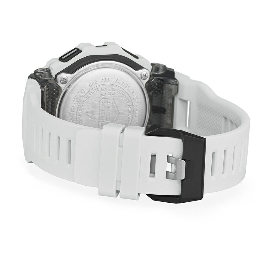 G-SHOCK G-SQUAD ポジティブ表示 MIP液晶 GBD-200-7JF メンズ 電池式 Bluetooth デジタル 樹脂バンド ホワイト