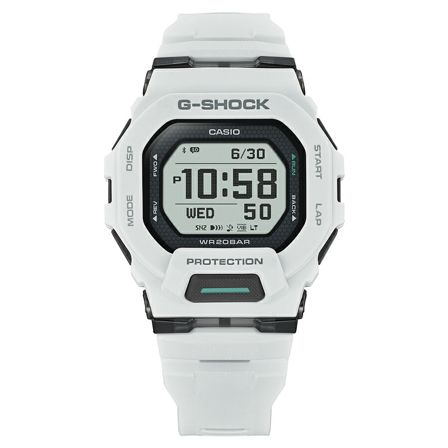 G-SHOCK G-SQUAD ポジティブ表示 MIP液晶 GBD-200-7JF メンズ 電池式 Bluetooth デジタル 樹脂バンド ホワイト