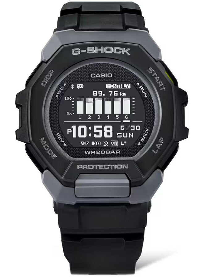 G-SHOCK G-SQUAD GBD-300シリーズ GBD-300-1JF メンズ 腕時計 電池式 Bluetooth デジタル 樹脂バンド ブラック 反転液晶 国内正規品 カシオ