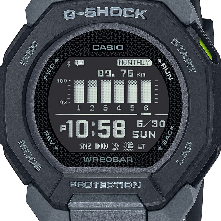 G-SHOCK G-SQUAD GBD-300シリーズ GBD-300-1JF メンズ 腕時計 電池式 Bluetooth デジタル 樹脂バンド ブラック 反転液晶 国内正規品 カシオ