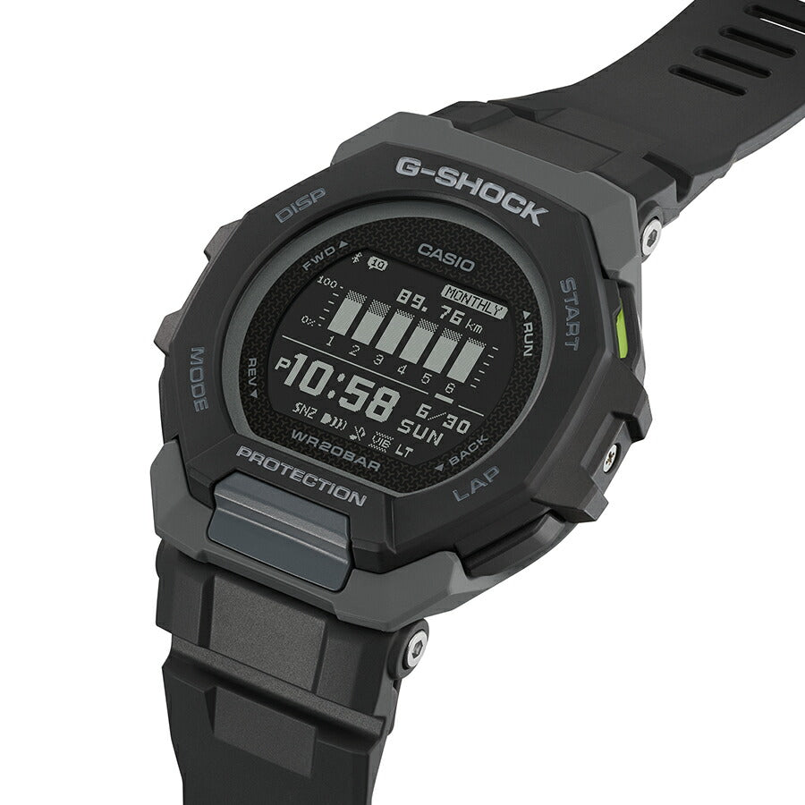 G-SHOCK G-SQUAD GBD-300-1JF メンズ 電池式 Bluetooth デジタル 樹脂