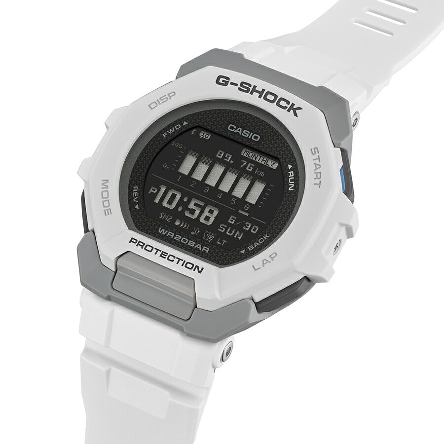 G-SHOCK G-SQUAD GBD-300シリーズ GBD-300-7JF メンズ 腕時計 電池式 Bluetooth デジタル 樹脂バンド ホワイト 反転液晶 国内正規品 カシオ