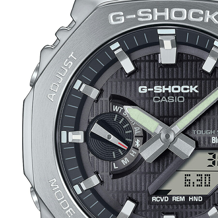 G-SHOCK メタルカバード 2100 GBM-2100-1AJF メンズ 腕時計 ソーラー Bluetooth オクタゴン アナデジ 樹脂バンド ブラック 国内正規品 カシオ 八角形