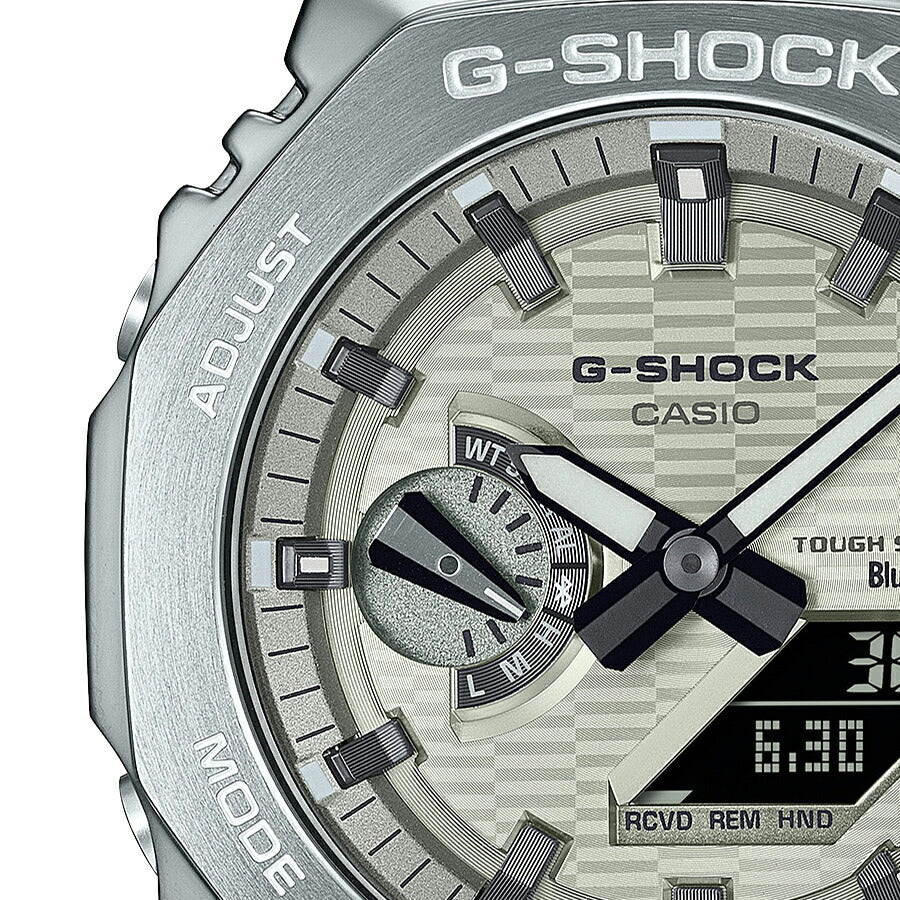 G-SHOCK メタルカバード オクタゴン GBM-2100A-8BJF メンズ ソーラー Bluetooth アナデジ 樹脂バンド ライトイエローゴールド 反転液晶 八角形