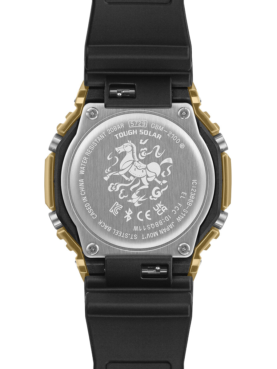G-SHOCK メタルカバード オクタゴン 2026 干支 千里馬 GBM-2100CX-9AJR メンズ ソーラー Bluetooth アナデジ 樹脂バンド 反転液晶