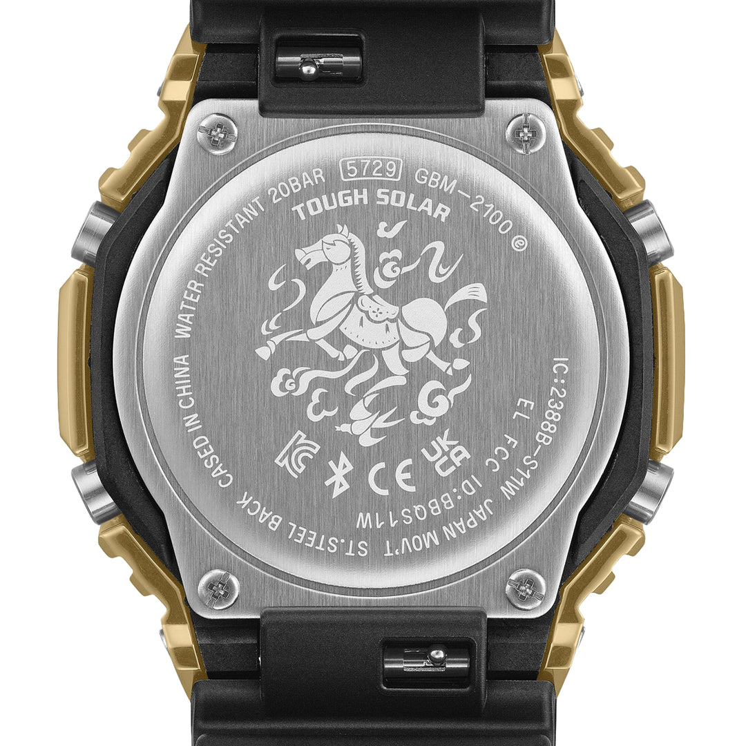 G-SHOCK メタルカバード オクタゴン 2026 干支 千里馬 GBM-2100CX-9AJR メンズ ソーラー Bluetooth アナデジ 樹脂バンド 反転液晶