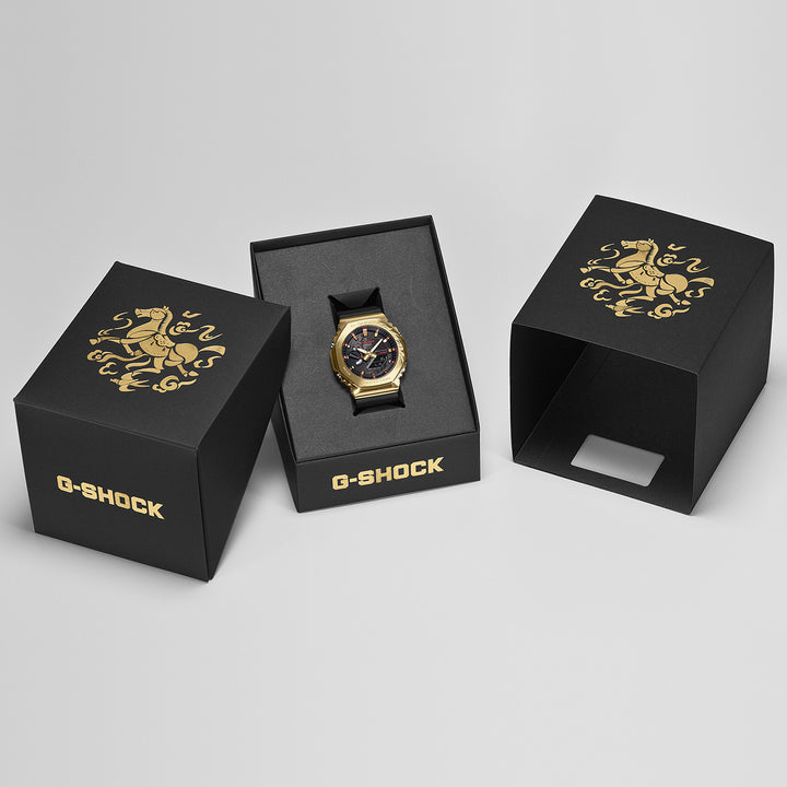 G-SHOCK メタルカバード オクタゴン 2026 干支 千里馬 GBM-2100CX-9AJR メンズ ソーラー Bluetooth アナデジ 樹脂バンド 反転液晶