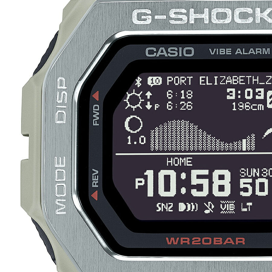 G-SHOCK G-LIDE GBX-100シリーズ GBX-100-8JF メンズ 腕時計 電池式 Bluetooth デジタル 反転液晶 ベージュ 国内正規品 カシオ