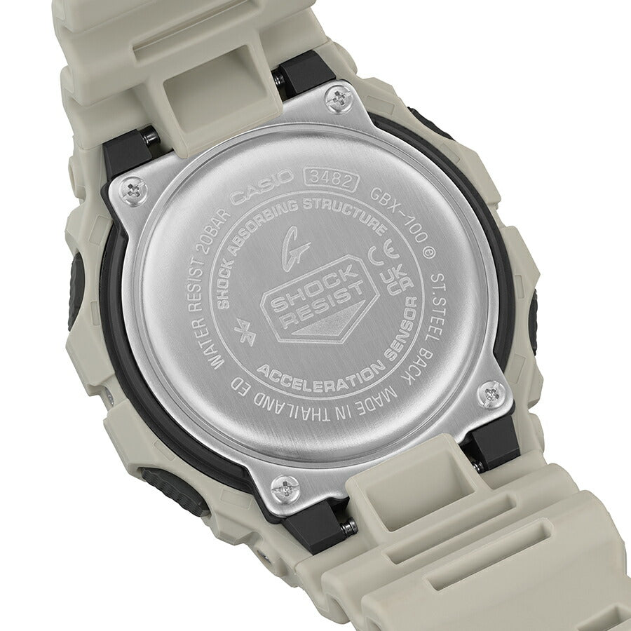 G-SHOCK G-LIDE GBX-100シリーズ GBX-100-8JF メンズ 腕時計 電池式 Bluetooth デジタル 反転液晶 ベージュ 国内正規品 カシオ