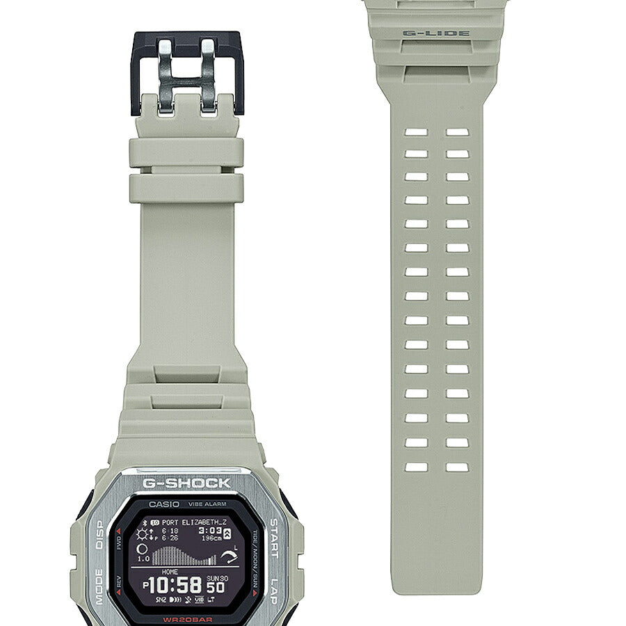 G-SHOCK G-LIDE GBX-100シリーズ GBX-100-8JF メンズ 腕時計 電池式 Bluetooth デジタル 反転液晶 ベージュ 国内正規品 カシオ