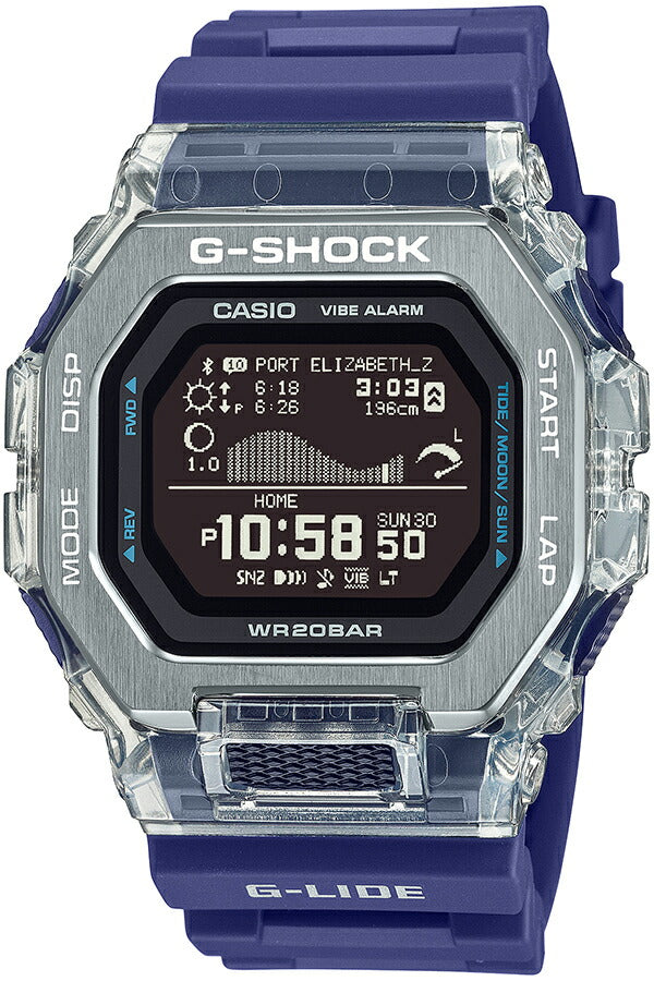 G-SHOCK G-LIDE Gleaming Wave GBX-100S-2JF メンズ 電池式 Bluetooth デジタル 反転液晶 ブルー